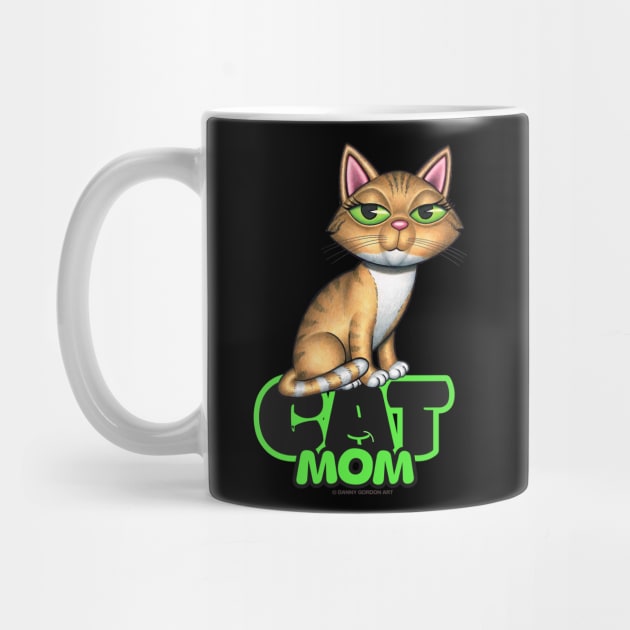 Orange Tabby Cat Mom by Danny Gordon Art